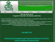 Tablet Screenshot of colegfarmdj.ro